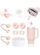 Stanley Cup Accessories Set Including 6 Pcs Silicone Spill Proof Stopper, 2 Pcs Straw Cover Cap for 9-10 mm Straws, 1 Pcs Clear Silicone Boot for Stanley Cup Stanley 40oz &amp; 30oz Tumbler (PINK)
