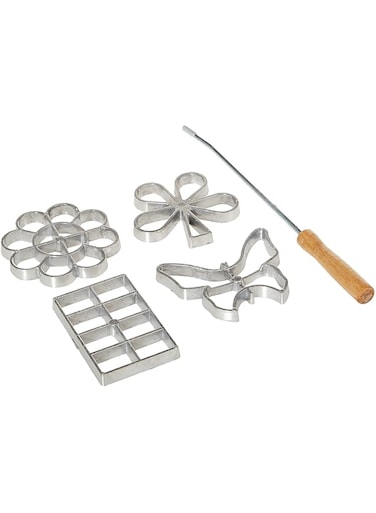 Raj Steel 5 pieces Biscuit maker, CBM005, 26.2 cm, Biscuit Cutter, Cookie Cutter