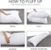 MAXQON 1-Piece Body Pillow Striped White, Long Pillow Extra Soft Microfiber Anti Allergic&amp;Anti-bacterial, Size(40x140CM)