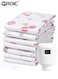Premium Vacuum Storage Bags with Electric Pump, 6 Pack (2 Jumbo, 2 Large, 2 Medium), Reusable Space Saver Bags for Clothes, Mattress,Space Saver Vacuum Bag