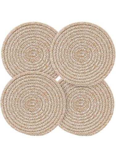 Set of 4 Pot Holders Trivets, Kitchen Potholders, Suitable for Placing Hot Dishes, Hot Pots, Hot Bowls, Teapots, Hot Pots, etc. with a Size of 7.9 Inches.