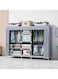Portable Closet, 82cm，123cm,165cm,201cm Wardrobe Closet for Hanging Clothes with 4 Hanging Rods, 20mm Steel Tube Clothes Storage Organizer for Extra Sturdy, Quick and Easy to Assembly