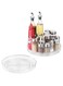 Puricon 2 Pack Clear Lazy Susan Turntable Organizer (12 Inch &amp; 9.25"), Plastic Rotating Tray Home Edit Lazy Susan Spice Rack Cabinet Organizer for Pantry Countertop Kitchen Fridge Bathroom -Low Edge