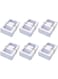 DELFINO 6 Pcs Bakery Pie Boxes With PVC Windows Cardboard Cake Egg Gift Packaging Boxes Transparent Baking Muffin Boxes