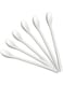 AWHOME White Long Handle Porcelain Spoons Coffee, Tea, Yogurt and Ice-cream, Cutlery Fitting Ceramic Spoons 7.5 Inch Set of 6