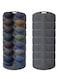 Storage Holder Organizer 14 Clear Pockets Double Row Hat Rack Door Hanging Holder Hanger Storage Rack for Baseball Caps Closet Bedroom Wall Mounted Space Saving Caps Organizer