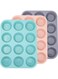 3 Pack Silicone Mini Muffin Pan,12 Cups Mini Muffin Pan, Nonstick Food Grade &amp; BPA Free Silicone Muffin Pan for Muffins, Cupcakes, Bread, Tart and Desserts