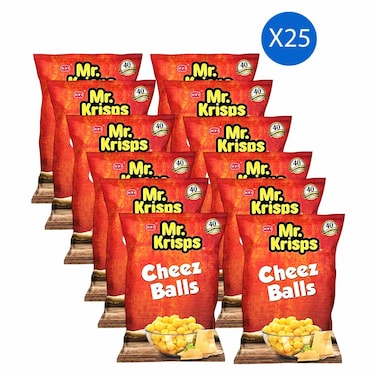 NFI Mr. Krisps Cheez Balls, 15g Pack of 25