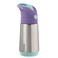 Insulated Drink Bottle with Straw   Stainless Steel Water Bottle for Babies &amp; Kids 12+ Months   Push Button Lid   BPA-Free   Keeps Drinks Cold or Warm   350ml (12 fl oz)-Lilac Pop
