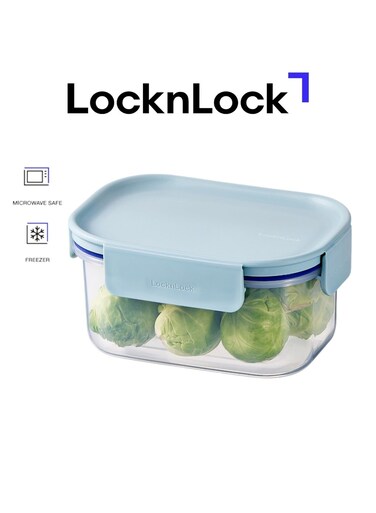 Classic Plus Rectangle Food Container &acirc;&euro;&ldquo; 385ml Mint, 4-Side Locking, Stackable &amp; Leakproof