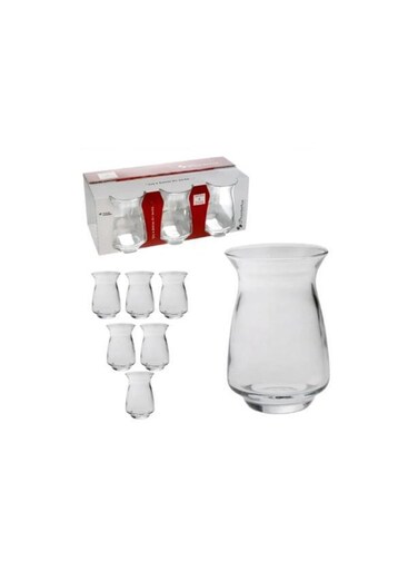 Pasabahce Samatya Tea Glass Set 150ml &acirc;&euro;&ldquo; 6 Piece Traditional Clear Turkish Tea Glasses &acirc;&euro;&ldquo; Classic Slim Design &acirc;&euro;&ldquo; 1112360