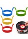 4 Pcs Silicone Egg Rings, Round Egg Ring Mold Non-Stick Fried Egg Ring Egg Cooking Rings Heat-Resistant Pancake Rings