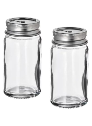 Variera Citronhaj Salt and Pepper shakers, Clear Glass/Stainless Steel, 8 cm (3 &frac14; ")