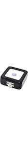 Tazweeq PU Leather Gemstone Display Box,Black Jewelry Diamond Box Case with Clear Clasp Lid and Velvet Pad for Favor Decor,Gems,Coins,Jewelry Packing