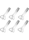 KASTWAVE 6 Pcs Sweet Tongs, Mini Serving Tongs Stainless Steel Sugar Tongs Heart Sugar Tongs Silver Ice Cube Tong Small Lemon Tongs for Food Sweets Bread Cake Tea Coffee Bucket Kitchen Wedding Party