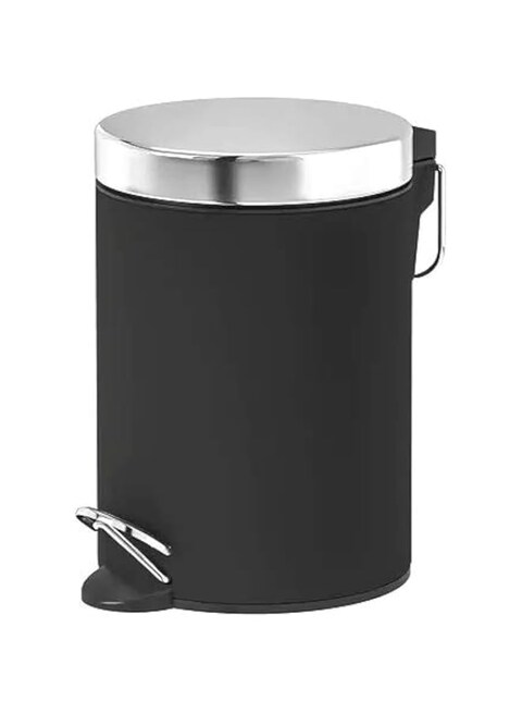 Ikea Stainless Steel EKOLN Step-On Waste bin (Black, 25 * 17 * 17)