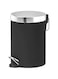 Ikea Stainless Steel EKOLN Step-On Waste bin (Black, 25 * 17 * 17)
