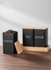 3pc Coffee Storage Can Tea Snacks Coffee Bean Storage Can Bamboo Lid Iron Art Display Square Can