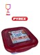 Cook&amp;Go 0.8L Square Storage Dish with Airtight Lid - Versatile Freezer-to-Oven Solution Red 0.8Liters