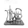 Stainless Steel Coffee Pot Set with 1L Coffee Pot, 1.2L Tea Kettle &amp; Serving Tray Mirror Finish