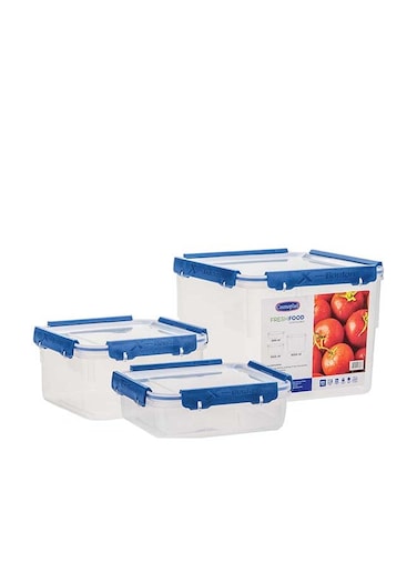 Lock2Go Square Food Lock Containers 3 Pcs. Set