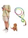Aputue Hands Free Dog Leash, Durable Nylon Dog Cat Leashes, Crossbody Rope with Slip Lead, Hands Free Leashes for Large Medium Dogs Walking, Jogging and Running (Colorful)