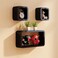 B&amp;S Set of 3 Modern Floating Cube Shelves