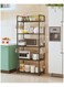 5-Tier Storage Shelf Organizer for Kitchen Bathroom Shelves Garage Home Pantry Closet Office Multi Rack Stand Units with Hooks and Handle Kitchen Shelving Unit Storage Shelves Organizerfor Jar and Bottles