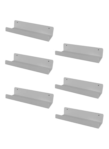 Sooyee 6 Pack White Floating Shelves,15 Inch Acrylic Shelves Floating Bookshelf,Display Shelf, Invisible Picture Ledge Wall Mounted Shelves