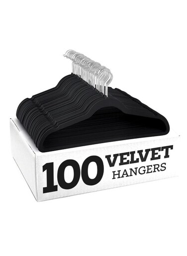 TIME Non-Slip Velvet Hangers Suit Hangers Ultra Thin Space &acirc;&euro;&ldquo; Non-Slip Velvet Closet Hangers with 360&Acirc;&deg; Swivel Hook, Ultra-Thin Space-Saving Design, Heavy-Duty (Holds Up to 10 lbs) for Coats, Jackets, Shirts, Dresses &amp; Pants