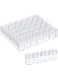 MAKINGTEC Clear Plastic Bead Storage Containers Set with 30 Pieces Storage Jars Diamond Painting Accessory Box Transparent Bottles with Lid for DIY Diamond, Nail and Other Small Items (1.15 x 1 Inch)