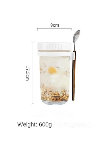 Glass With Lid And Spoon Sealed Portable Ice Cream Cup