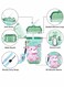 Bear Kids Water Bottle with Straw and Shoulder Strap BPA Free Leak Proof Reusable for School Travel Gifts