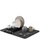 Umbra Udry Crockery Drying Rack and Microfibre Drying Mat - Foldable, Space-Saving and Easy to Store, 61 x 45.7 cm, Black, One Size