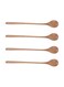 Wood Spoon, 4Pcs Wood Mixing Spoon Long Handle Wooden Spoons Wood Soup Spoons for Kitchen Stirring and Cooking 33CM