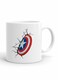 Your Wall Marvel Captain America Shield in a Wall Artwork Printed Ceramic Coffee Mug 325ml, Perfect Gifting by Spoil Your Wall