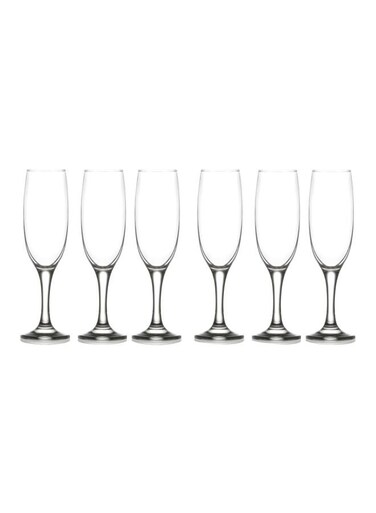 6-Piece Empire Goblet Set Clear 6x220ml
