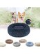 Joyzzz Calming Dog Bed, 70 cm Dark Gray Round Plush Donut Dog Bed, Comfy Anti-Anxiety Donut Dog Cuddler Bed, Firm And Durable Funny Fuzzy Dog Bed, Anti-Slip Soft Dog Round Beds for Medium Dogs