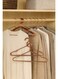 Homes Iron Steel Clothes Hangers  Metal Hangers for Coats, Suits, Dresses, Abayas &amp; Shirts, Durable Non-Slip Design for Wardrobe Organization  Brown  pack of 10