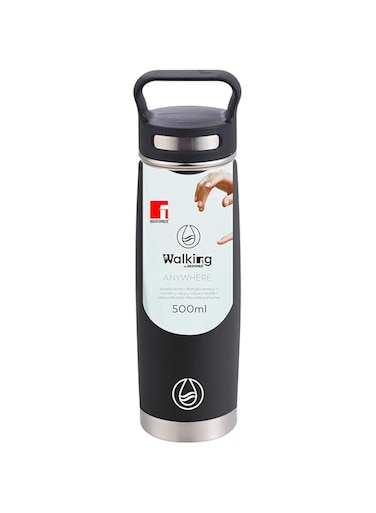 BERGNER WALKING ANYWHERE VACUUM BOTTLE 500ML, BLACK COLOR, BG37572MBK