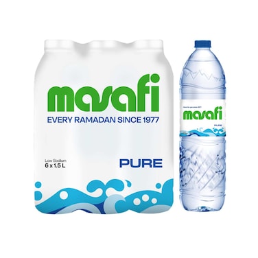 مسافي مياه شرب نقية من  1.5 لتر حزمة من 6
