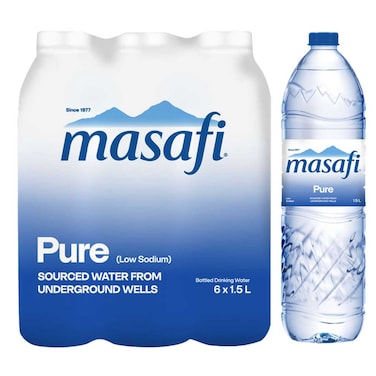 مسافي مياه شرب نقية من  1.5 لتر حزمة من 6