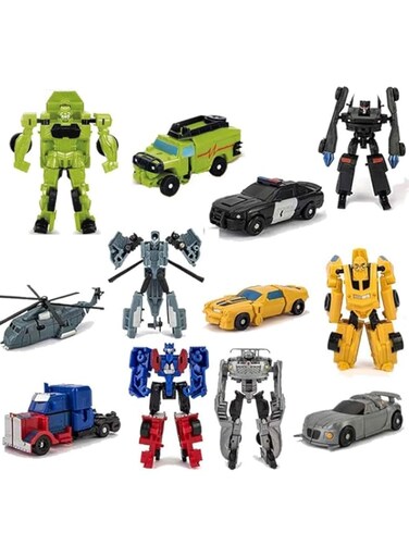 6 small Shape-shifting car 3.5-inch small shape-shifting car robot, suitable for children ages 5 to 12 birthday, Christmas, Easter toys