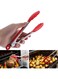 SKEIDO 2pack Silicone BBQ Grilling Tong Kitchen Cooking Salad Bread Serving Tong Non-Stick Barbecue Clip Clamp Stainless Steel Tools Gadgets (9inch+12inch)