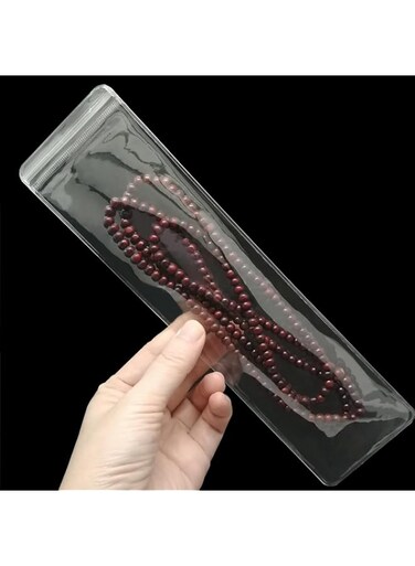 Fnuiddt 30 Pack PVC Clear Jewelry Anti Oxidation Zipper Bag Antitarnish Plastic Bags for Packaging Jewelry Rings Earrings Transparent Poly Pouch (Clear, 2.76&times;10.24 inch)