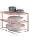 Metaltex 'Palio' 2-Tier Corner Shelf, Polytherm Copper, 25 X 19 cm