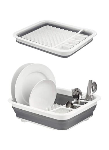 Eileen Collapsible Drying Rack Dishes Dinnerware Basket Plates Drainer Collapse Kitchen Drainage Rack Pop up Dish Rack Portable Dish Drainers for Kitchen Counter RV Campers