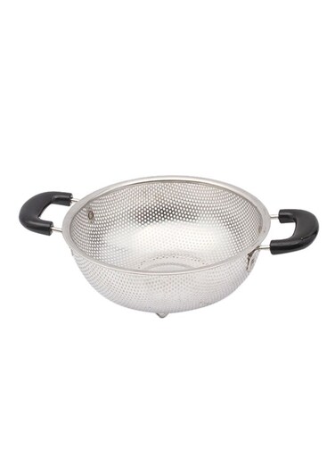 Stainless Steel Fruit Basket/Strainer Silver 22cm