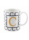 Letter Printed Porcelain Tea And Coffee Mug White