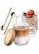 Glass Coffee Mugs, Espresso Cups Set of 2 for Coffee Bar Accessories, Clear Coffee Mug, 330ML Glass Coffee Cups with Lids and Spoon, Cute Ribbed Glassware Set for Latte, Cappuccino